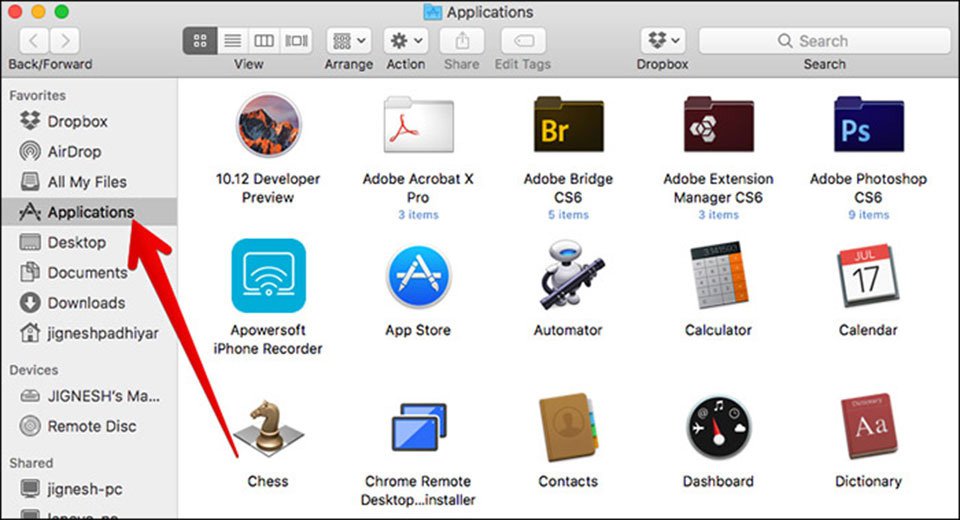 sử dụng Launchpad trên macOS Sierra
