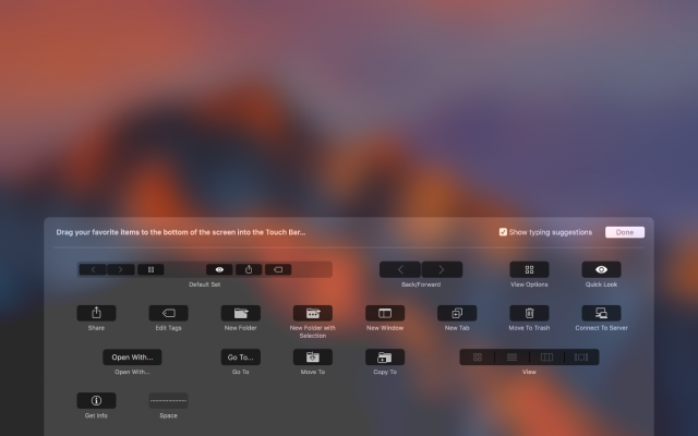 tùy chỉnh Touch Bar trên Macbook Pro