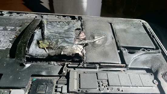 macbook pro bị nổ