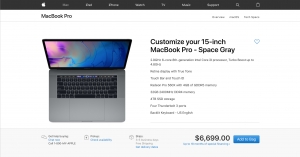Macbook Pro 2018: Core i7 hoặc i9 6 nhân, 32GB RAM, màn hình True Tone, 6699$ cho bản cao nhất
