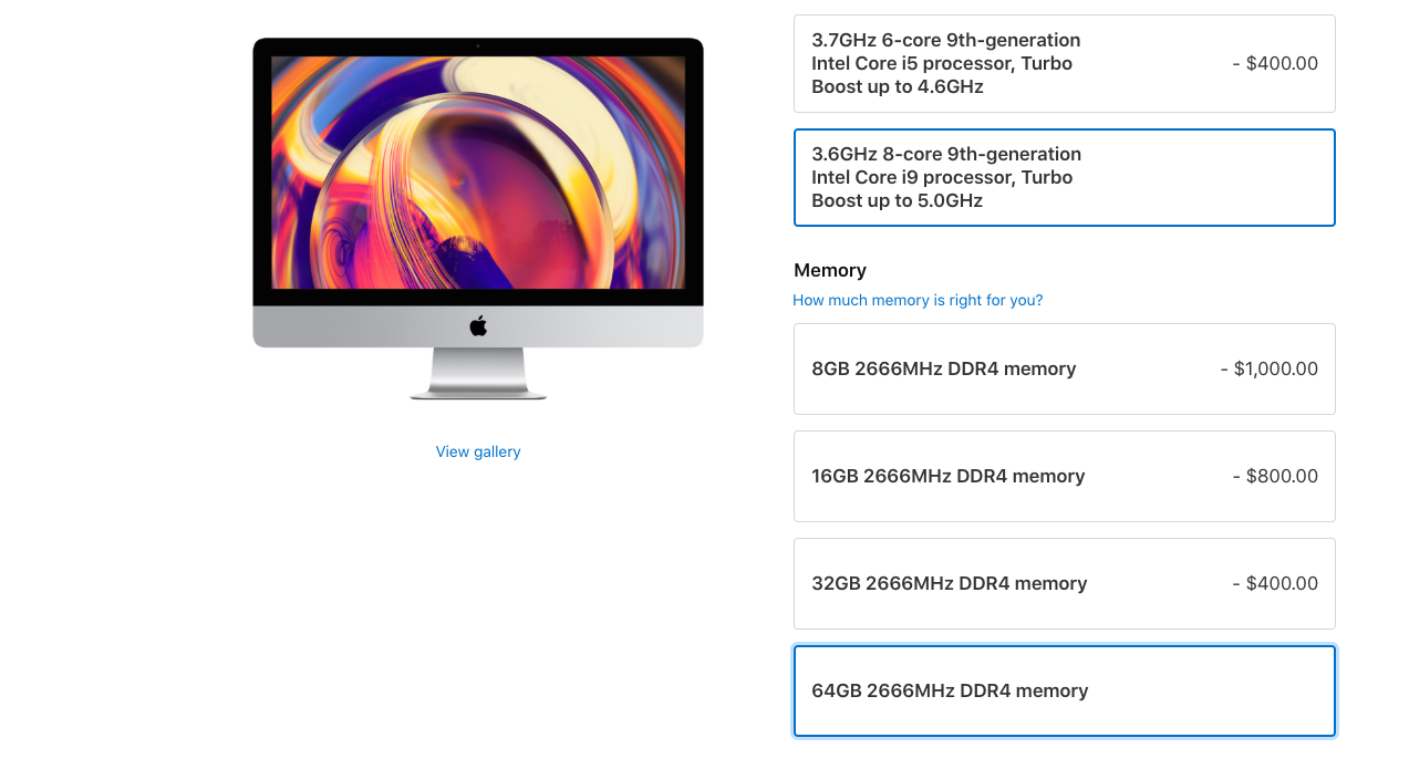 Apple âm thầm nâng cấp iMac 2019 lên chip Core i9