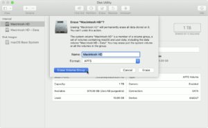 sử dụng Disk Utility 