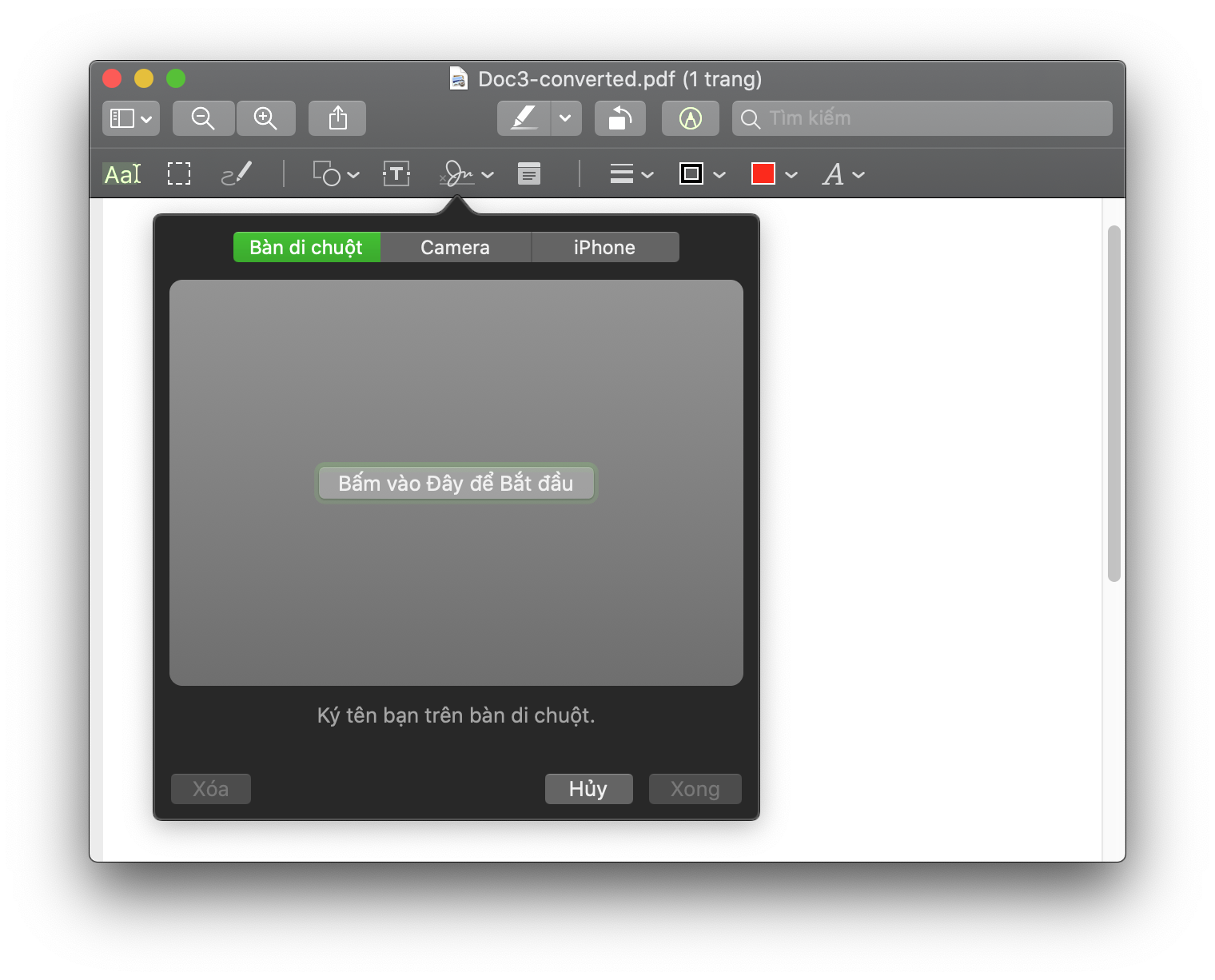 Tạo và chèn chữ ký lên PDF trên MacBook