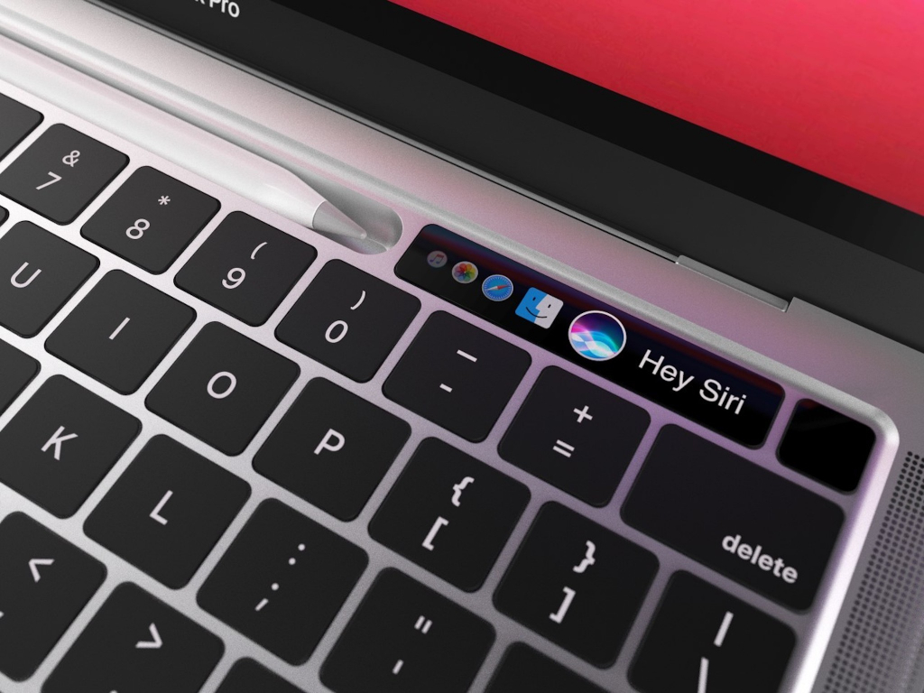 Touch Bar được thu gọn để nhường chỗ cho khu vực mới