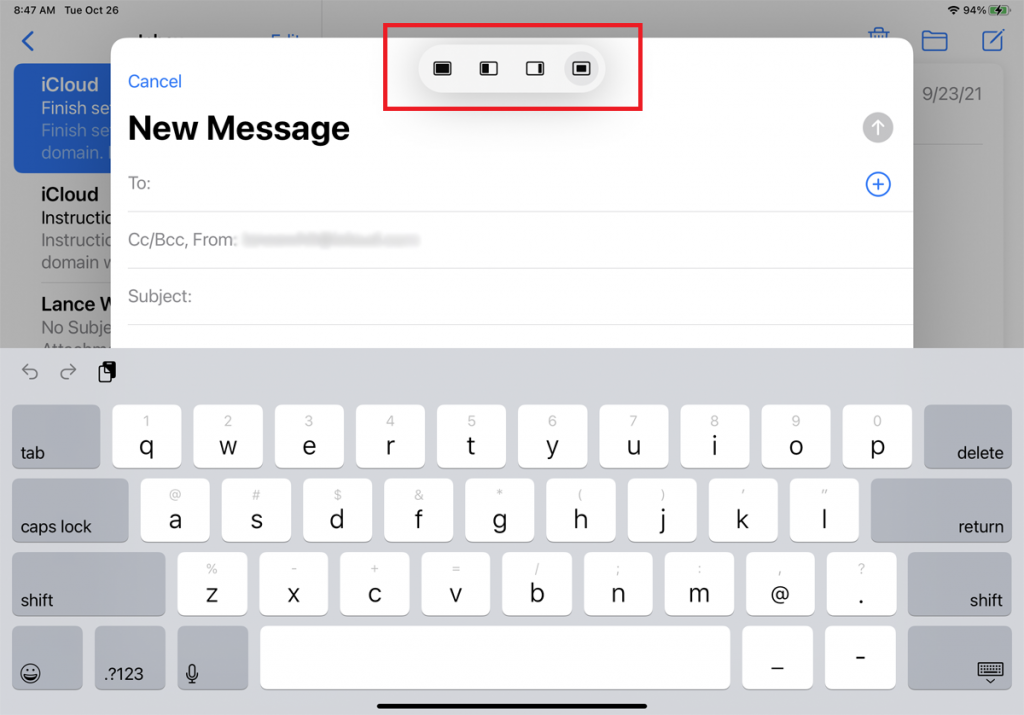 Sử dụng Slide Over trên iPad