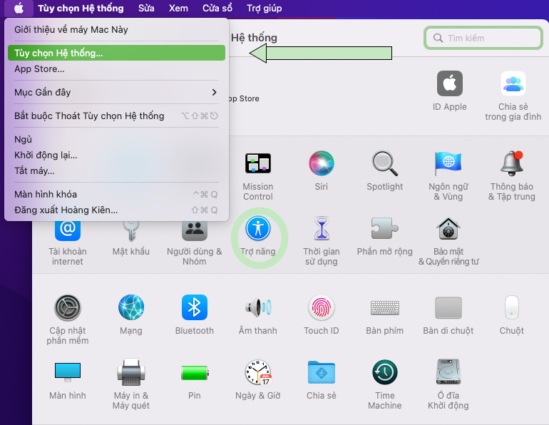 Tuỳ chọn hệ thống trên macOS