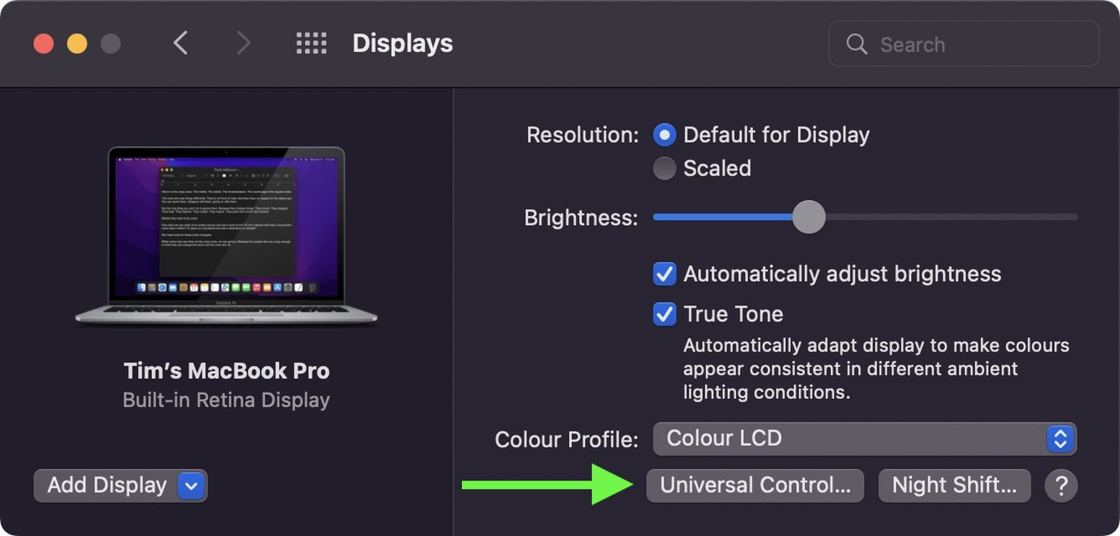 Thiết lập Universal Control trên Mac 2