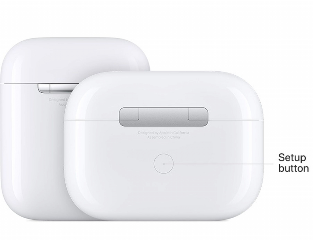 nút phía sau AirPods