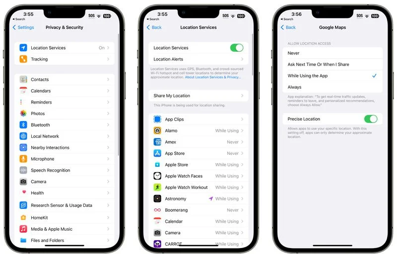 Giới hạn việc các app truy cập vào vị trí của bạn