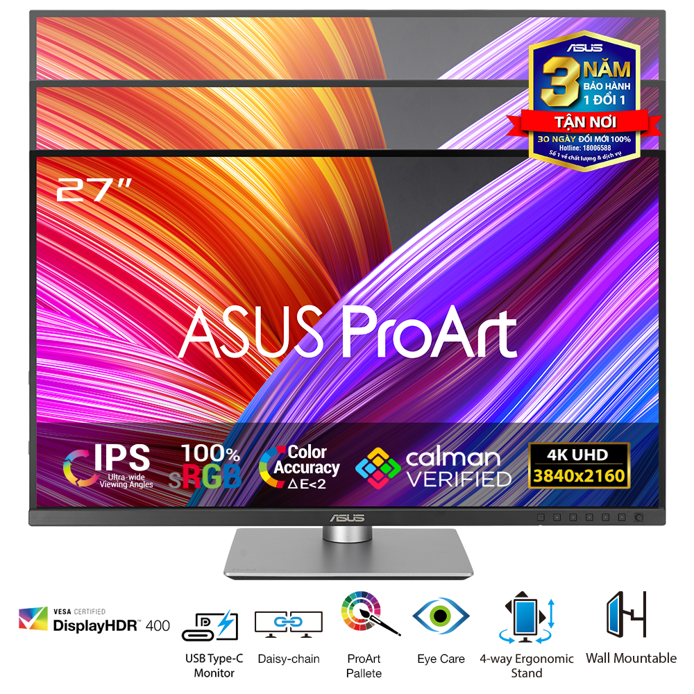 Màn hình ASUS ProArt Display PA279CRV – 27″ 4K UHD IPS – NEW - ảnh 3