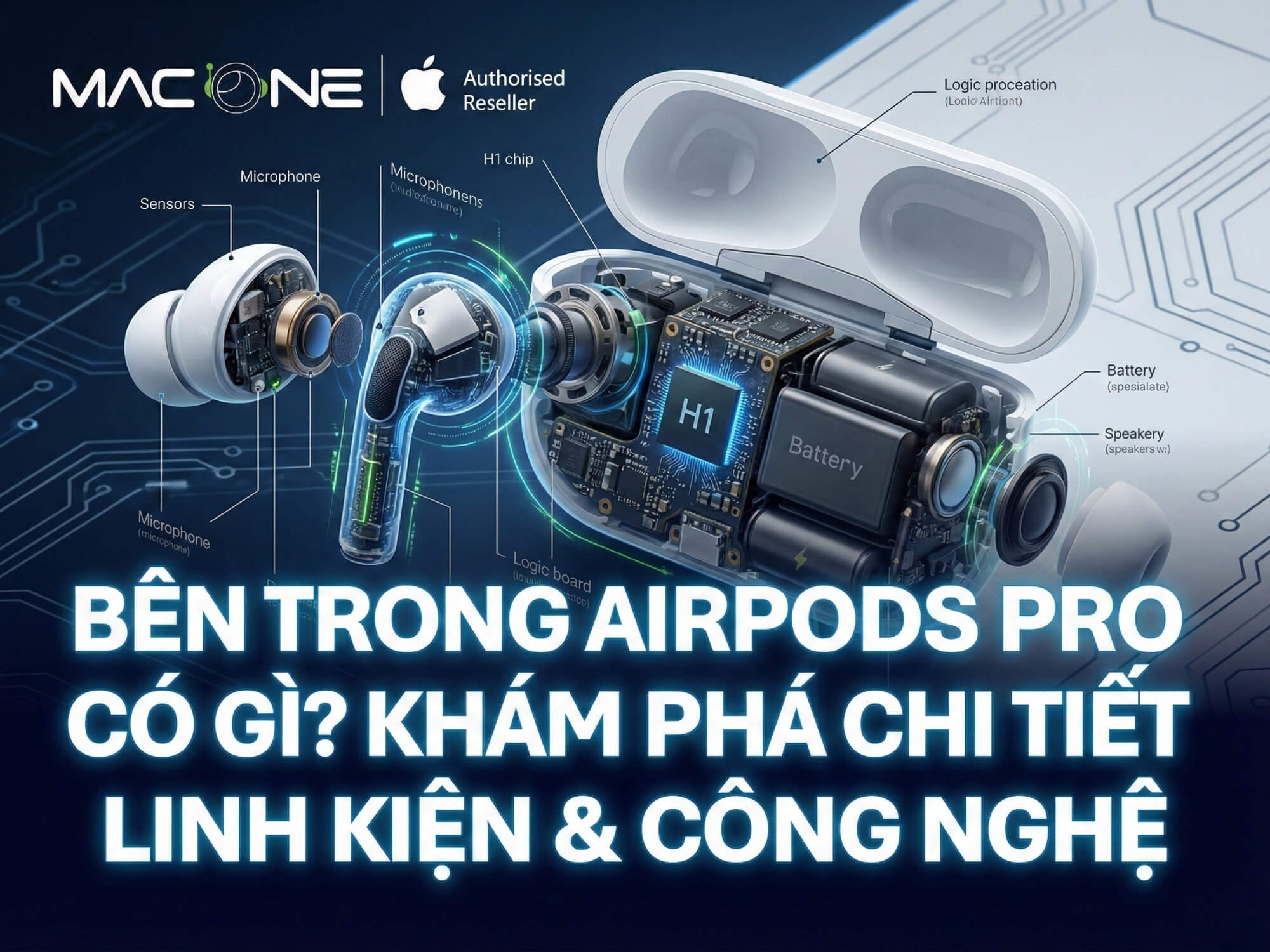 Bên Trong AirPods Pro Có Gì? Khám Phá Chi Tiết Linh Kiện & Công Nghệ