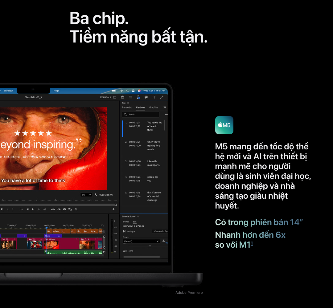 MacBook Pro 14 inch chip M5 10-CPU 10-GPU - ảnh 2