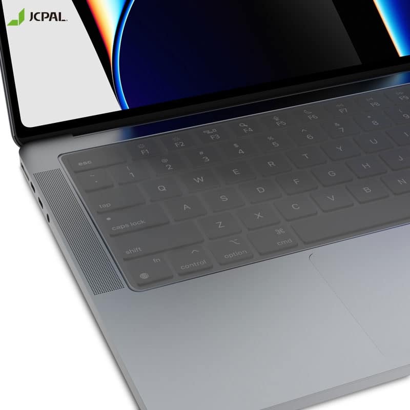 Phủ phím JCPAL Fitskin TPU MacBook Pro 14 inch/ 16 inch 2021/ Air 2022 – Trong Suốt - ảnh 4