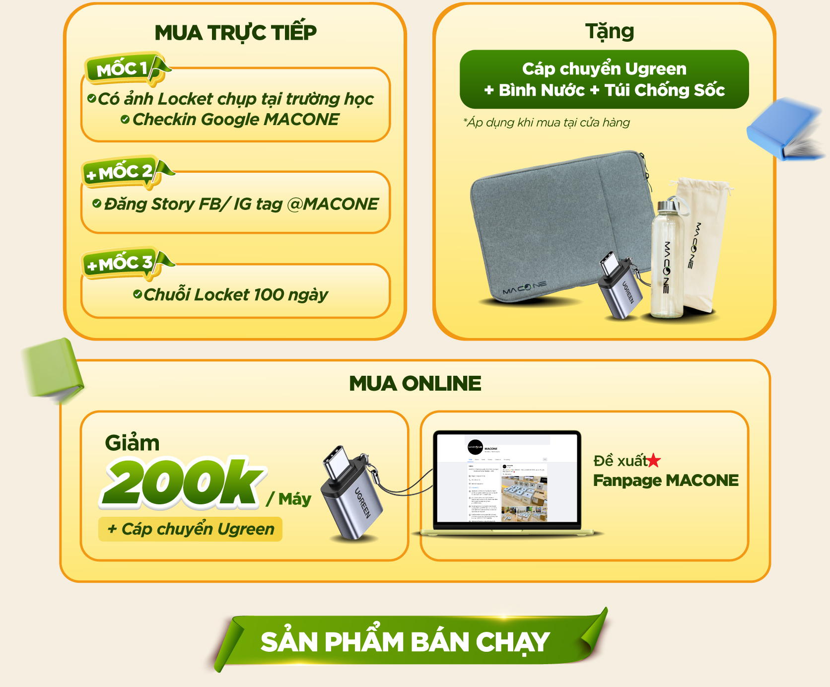 BACK TO SCHOOL 2026: LOCKET NHẬP HỌC – MACONE NHẬP HỘI